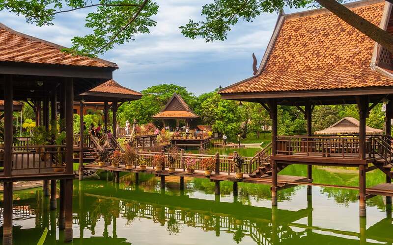 Village khmer au Cambodge