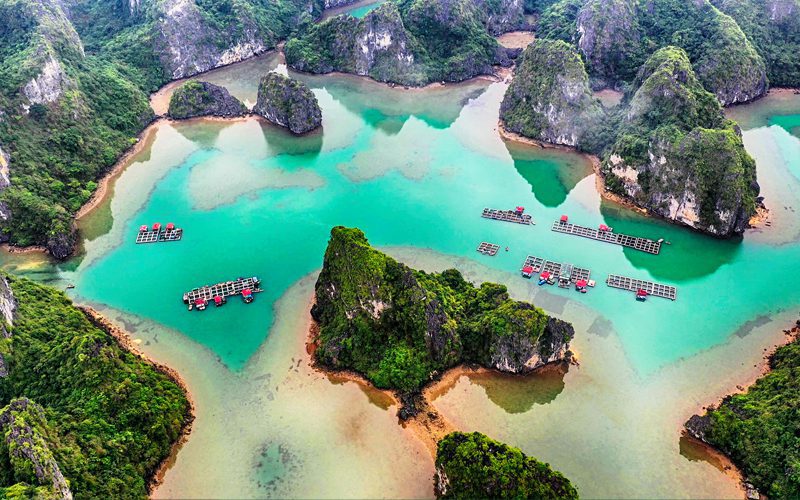 village flottant de Vung Vieng