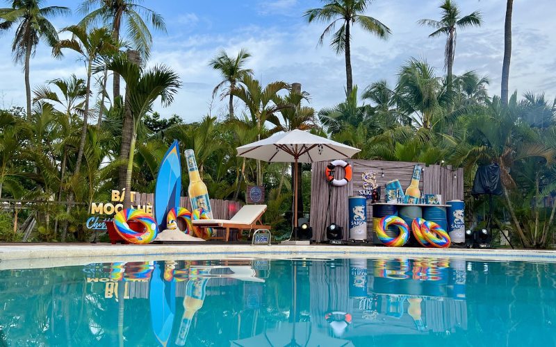 Zone de baignade dans le village touristique Bình Quới 2